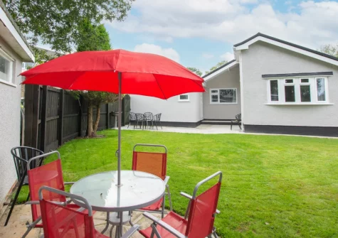 The second patio, alfresco dining area & garden at Ashwood, Saundersfoot