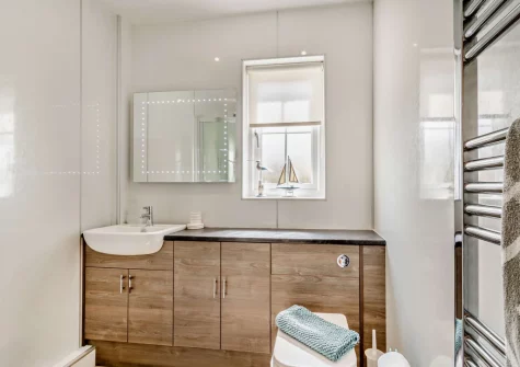 The shower room at Awel Y Môr, Broad Haven