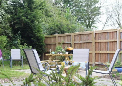 The patio & garden at Bali Hai, Saundersfoot