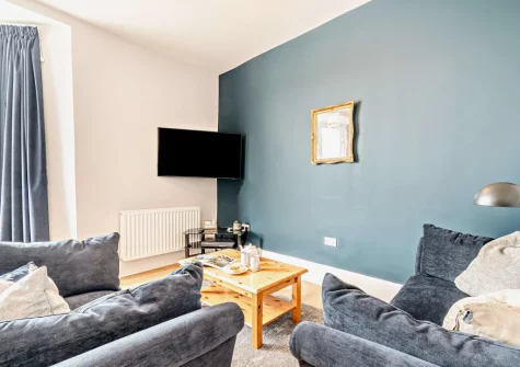 The living area at Beach Retreat, Tenby