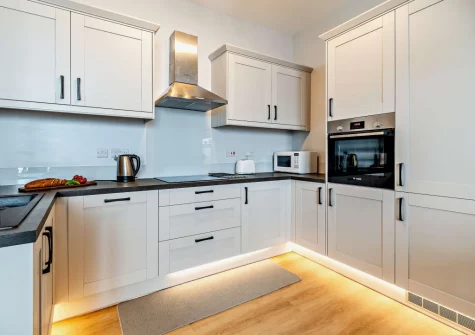 The kitchen at Beach Retreat, Tenby