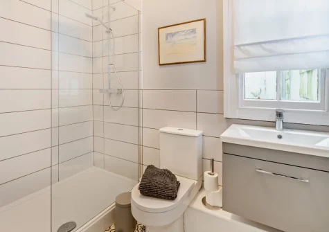 The shower room at Beach Retreat, Tenby