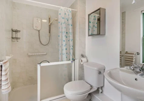 bedroom #1 en-suite shower room at Beach View, Broad Haven