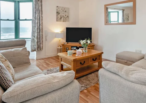Beach View, Broad Haven is a spacious two-bedroom beachfront apartment with spectacular sea views from every room. It offers contemporary open-plan living spaces, and has direct access to golden sands and the Pembrokeshire Coast Path.