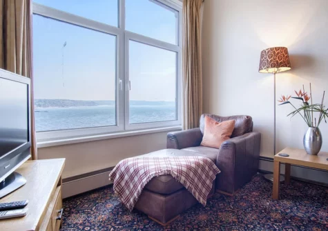 The living area at Beach View, Saundersfoot
