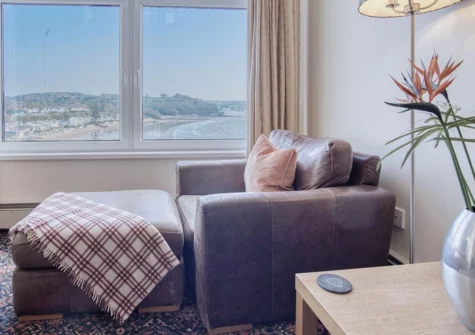 The living area at Beach View, Saundersfoot