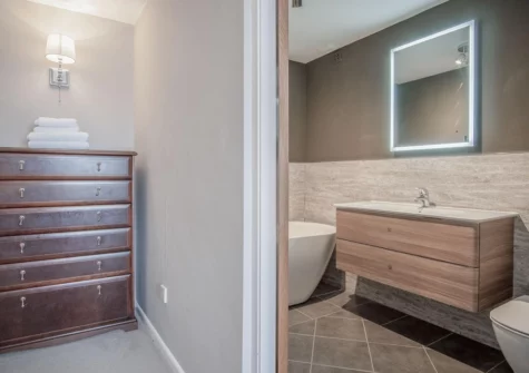 Bedroom #1 en-suite at Beach View, Saundersfoot