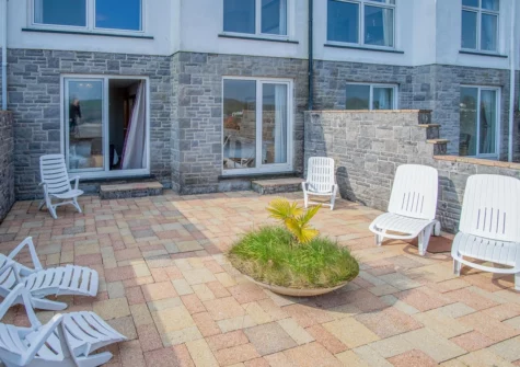 The patio at Beach View, Saundersfoot