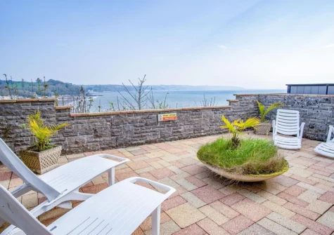The patio at Beach View, Saundersfoot