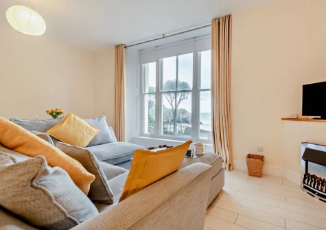 The living area at Beach View, Tenby