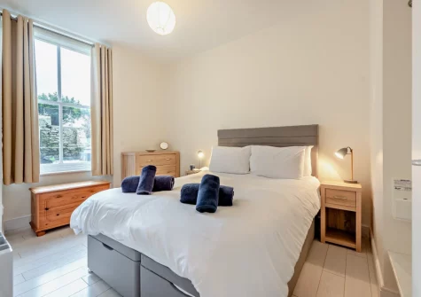 The bedroom at Beach View, Tenby