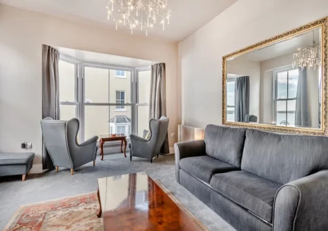 The living room at Beaufort Apartment, Tenby
