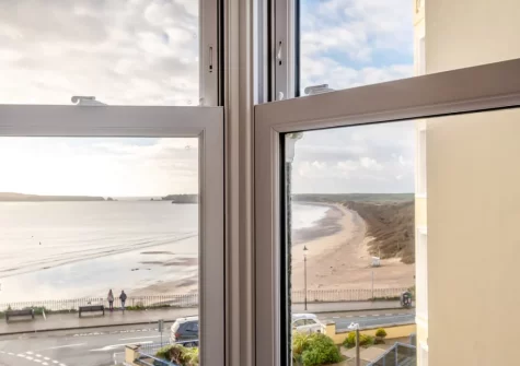 The view from the living room at Beaufort Apartment, Tenby