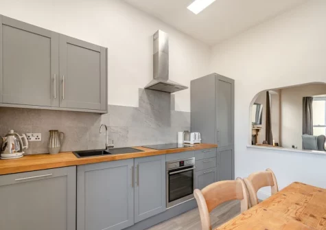 The kitchen & dining area at Beaufort Apartment, Tenby