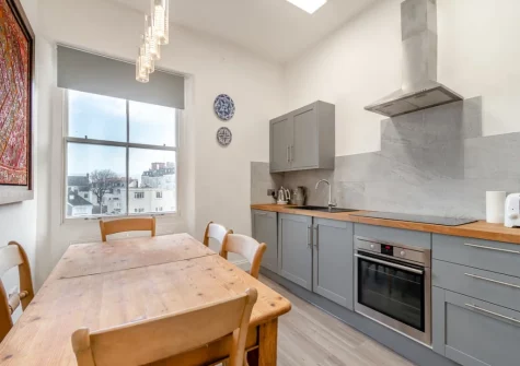 The kitchen & dining area at Beaufort Apartment, Tenby