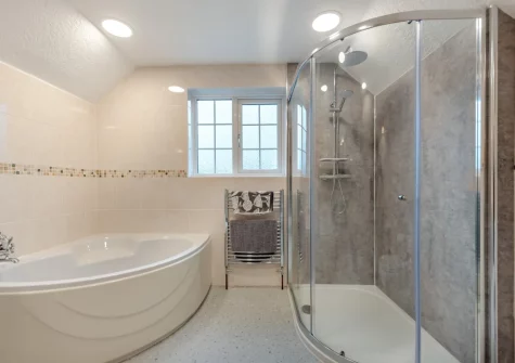 Bedroom #1 en-suite bathroom at Beech Tree Cottage, Saundersfoot