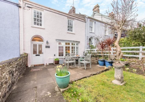 The patio, alfresco dining area & garden at Beech Tree Cottage, Saundersfoot