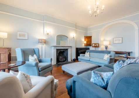 The living room at Belle Vue House, Tenby
