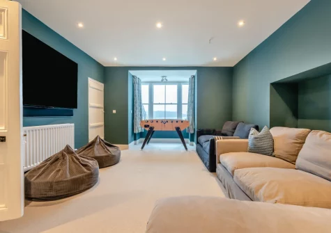 The snug / cinema room at Belle Vue House, Tenby