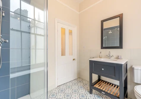 Bedroom #2 en-suite shower room at Belle Vue House, Tenby