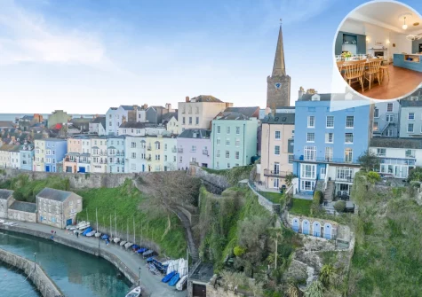 Steeped in history, the house's blue plaque tells the story of how Henry Tudor hid in Belle Vue's cellars and used these steps to escape to a ship to France, before returning to win the War of the Roses