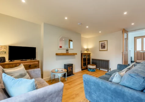 The living area at Berry Cottage, Little Haven