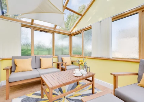 The conservatory at Beudy Bach, Llanrwst