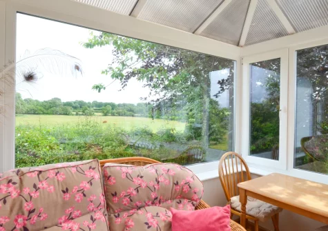 The sunroom at Blochdy, Brynsiencyn