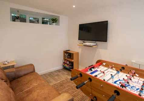 The games room at Blochdy, Brynsiencyn