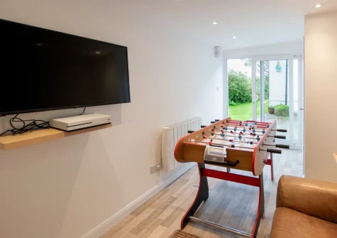 The games room at Blochdy, Brynsiencyn