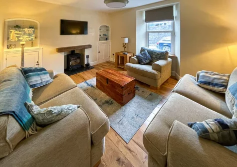 The living room at Bluebell House, Tenby