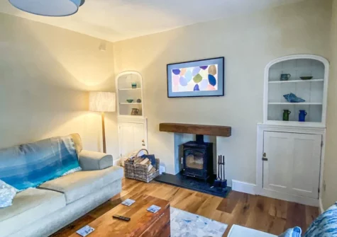 The living room at Bluebell House, Tenby