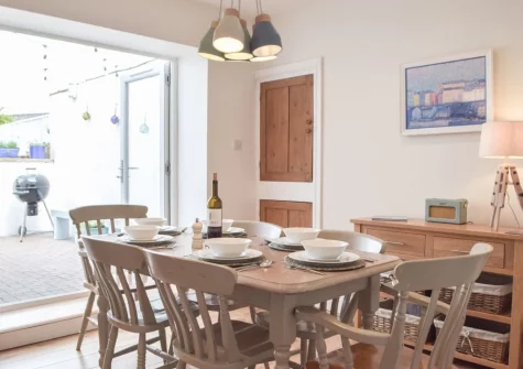 The dining room at Bluebell House, Tenby