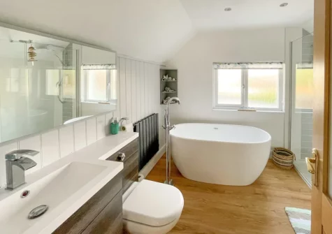 The bathroom at Bluebell House, Tenby