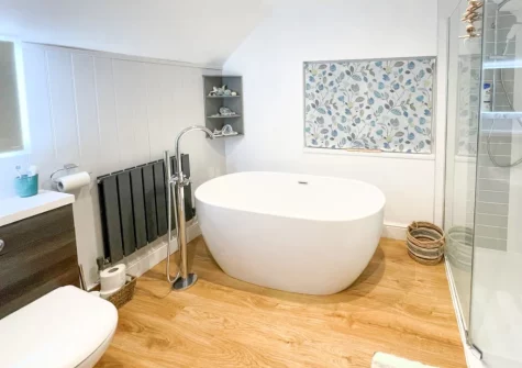 The bathroom at Bluebell House, Tenby