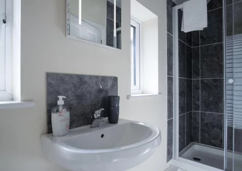 The bathroom at Bluebird, Pendine