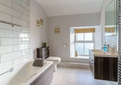 The bathroom at Bon Accorde, Goodwick