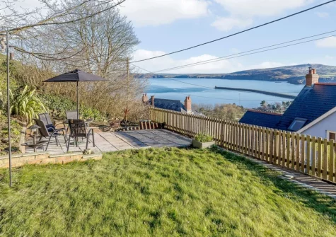 The patio, babrbecue, alfresco dining area & garden at Bon Accorde, Goodwick
