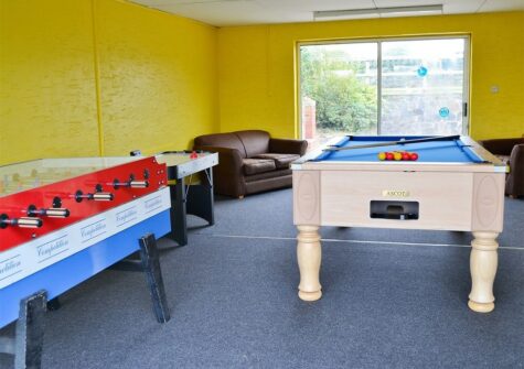 The games room at Bounty Manor, Llanddewi Velfrey