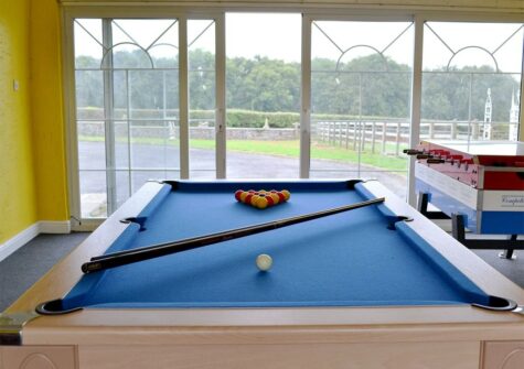The games room at Bounty Manor, Llanddewi Velfrey