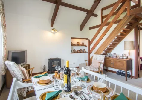 The living & dining area at Bridge Cottage, Cresselly