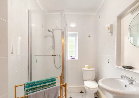 The shower room at Bridge House, Little Haven