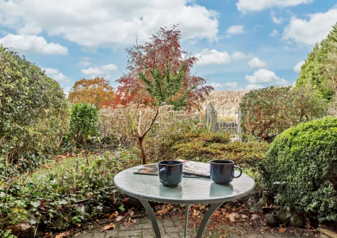 The top terrace & outdoor sitting area at Brig-Y-Bwlch, Maentwrog