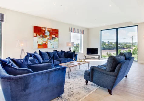 The living area at Bryn Benar, Abersoch