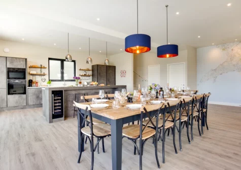 The kitchen & dining area at Bryn Benar, Abersoch
