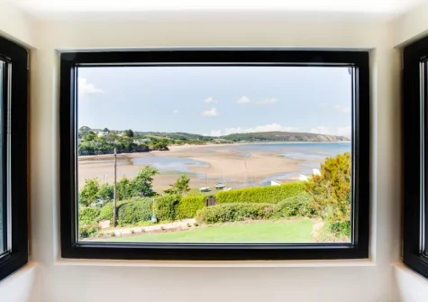 The view from bedroom #2 at Bryn Benar, Abersoch