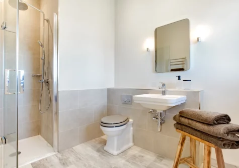 Bedroom #2 en-suite shower room at Bryn Benar, Abersoch
