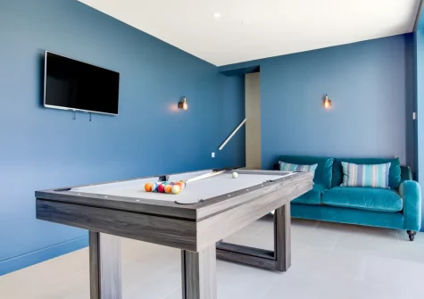 The games room at Bryn Benar, Abersoch