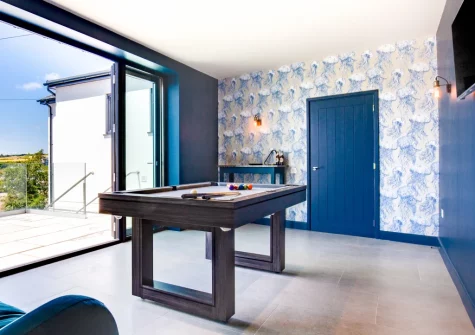 The games room at Bryn Benar, Abersoch
