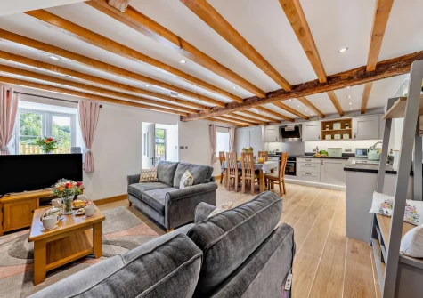 The living area at Bryn Bras, Brithdir